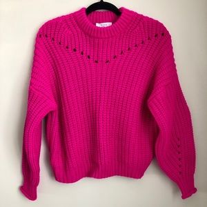Eloise Hot Pink Knit Sweater